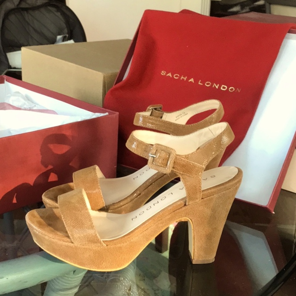Sacha London EWISE size 7.5 color Cuoio heels